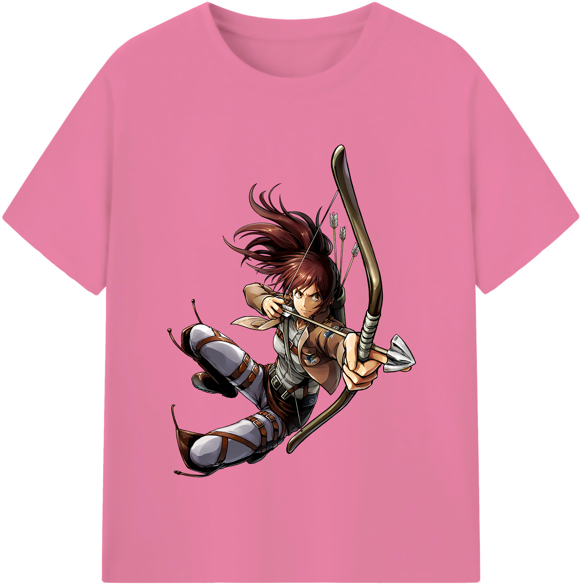 （画像用） 進撃の巨人 サシャ·ブラウス Attack on Titan Sasha Blaus 綿100％半袖Tシャツ（フロントプリント）